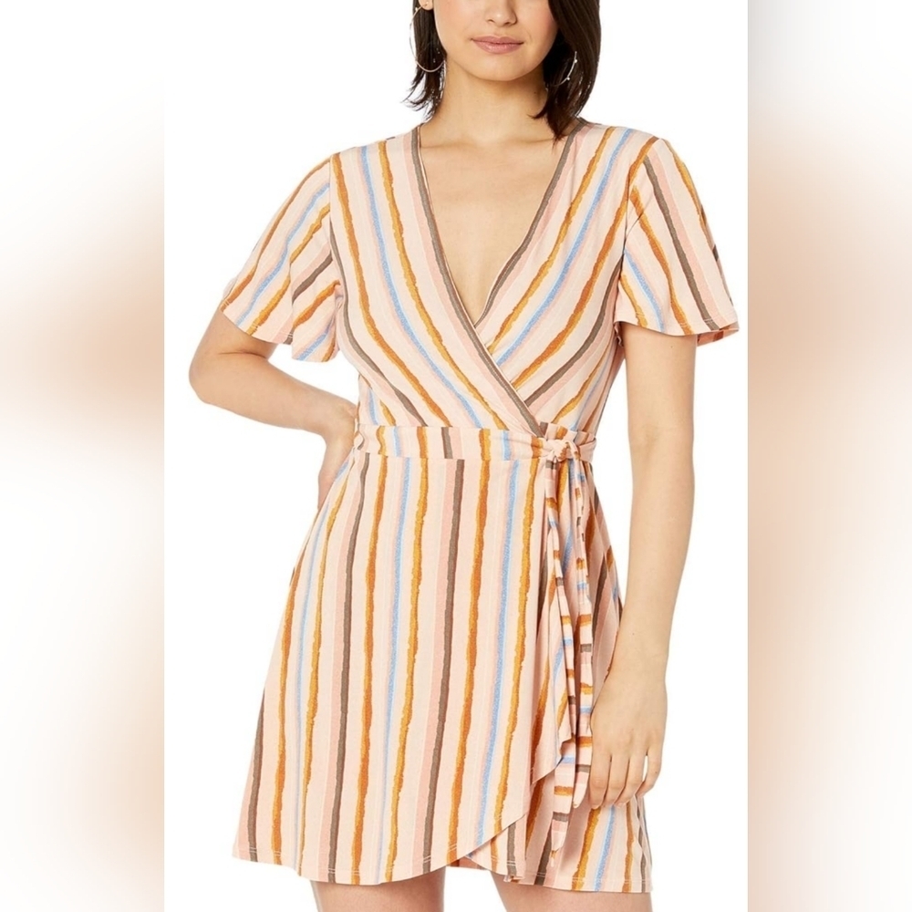 BCBGeneration Riviera Stripe Wrap Dress